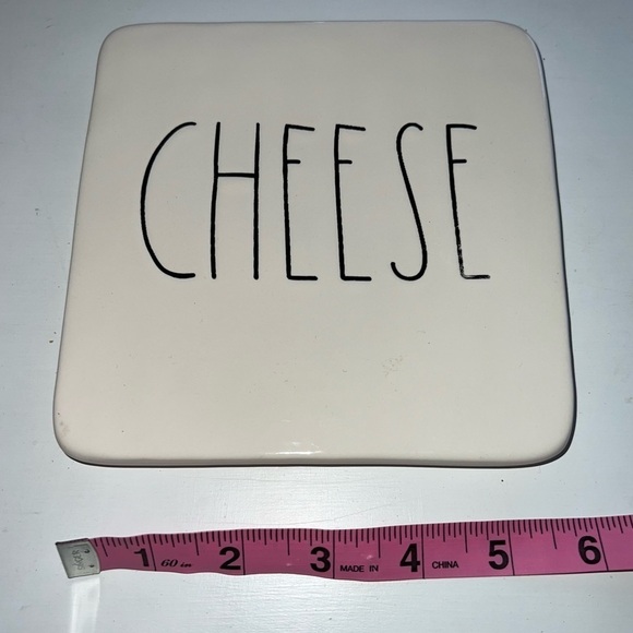 Rae Dunn CHEESE Plate Board Trivet 6x6 - Picture 4 of 5